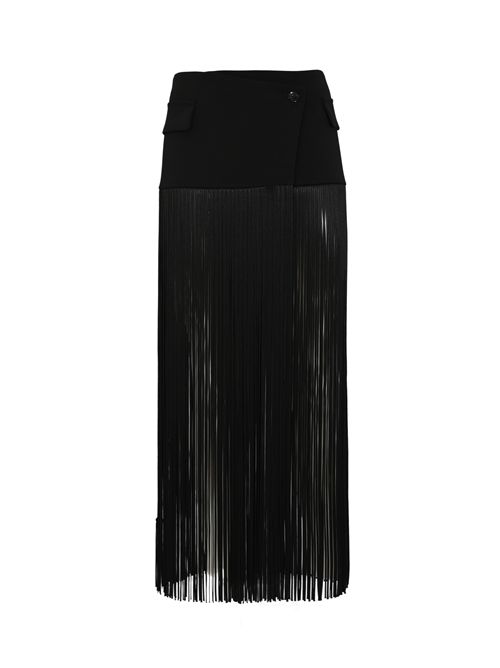 Cintura a portafoglio in tessuto con frange Nero Patrizia Pepe | 8F0124 A6F5K103